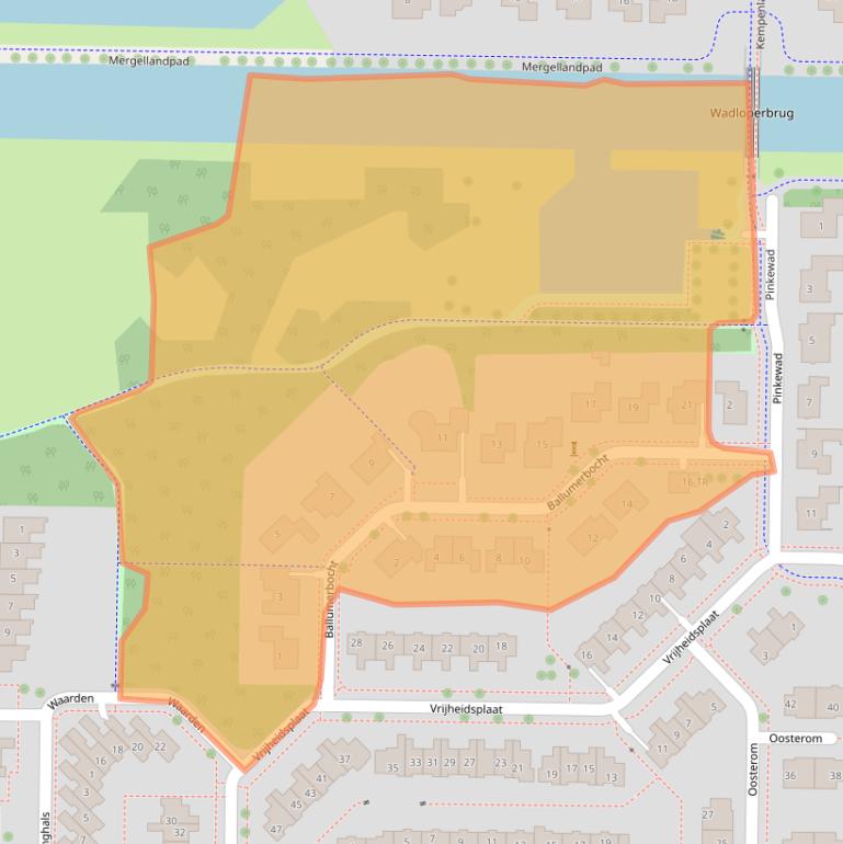 Kaart van postcodegebied 8303KB.