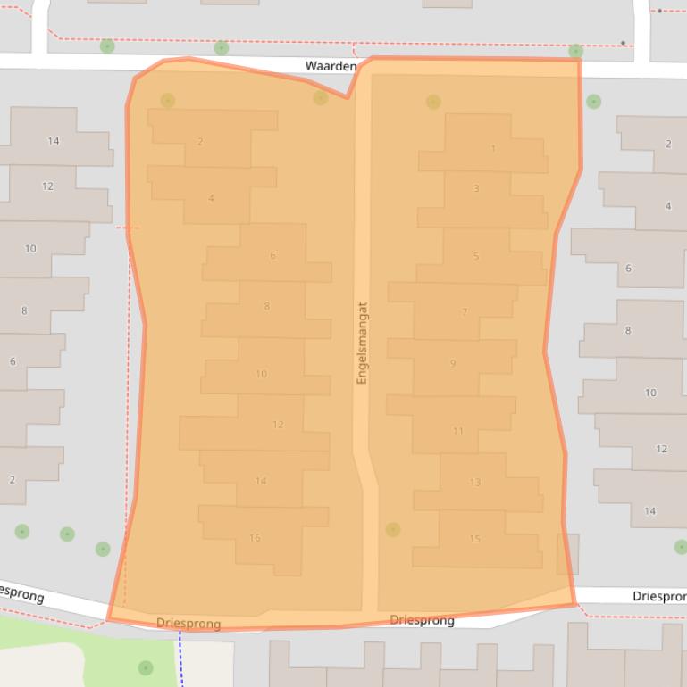 Kaart van postcodegebied 8303KC.