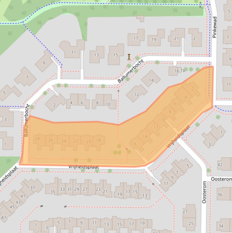 Kaart van postcodegebied 8303KD.