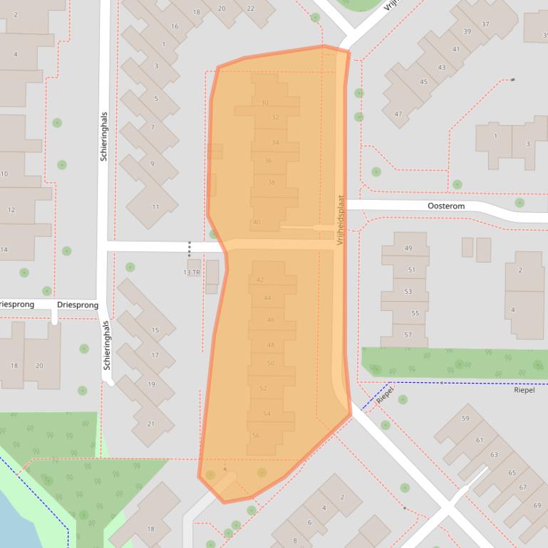 Kaart van postcodegebied 8303KE.