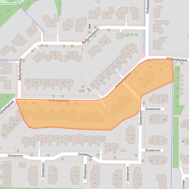 Kaart van postcodegebied 8303KH.
