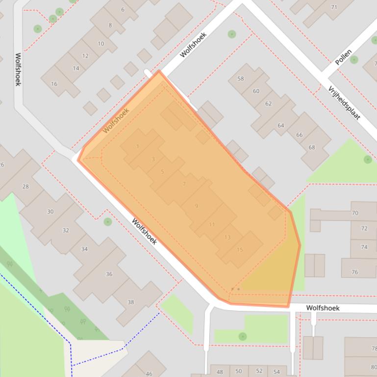 Kaart van postcodegebied 8303KT.