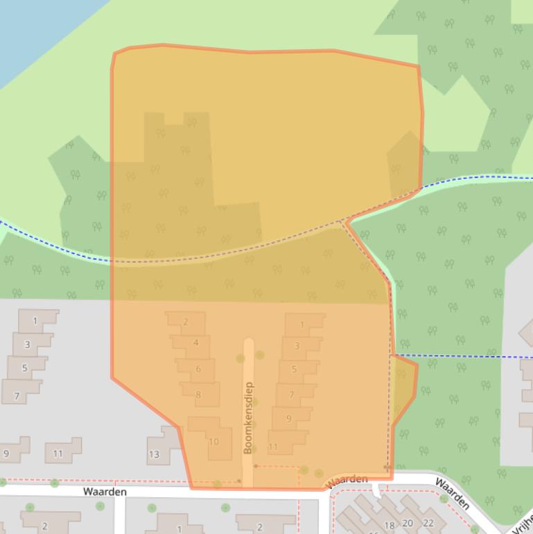 Kaart van postcodegebied 8303KW.