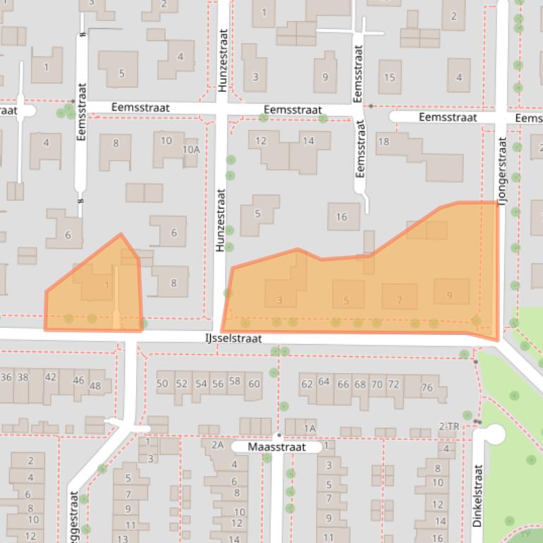 Kaart van postcodegebied 8303LC.