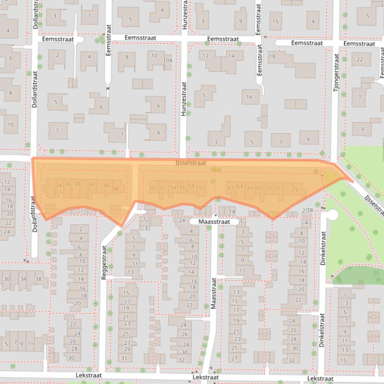 Kaart van postcodegebied 8303LD.