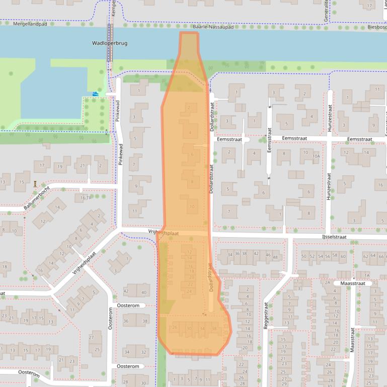Kaart van postcodegebied 8303LE.