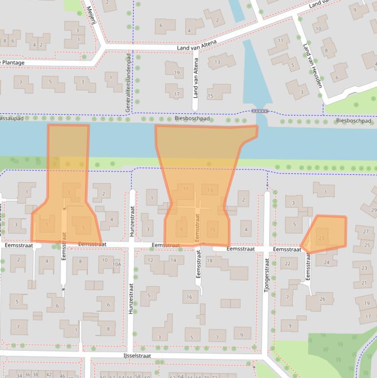 Kaart van postcodegebied 8303LJ.
