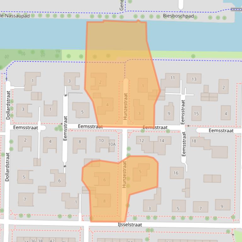 Kaart van postcodegebied 8303LK.