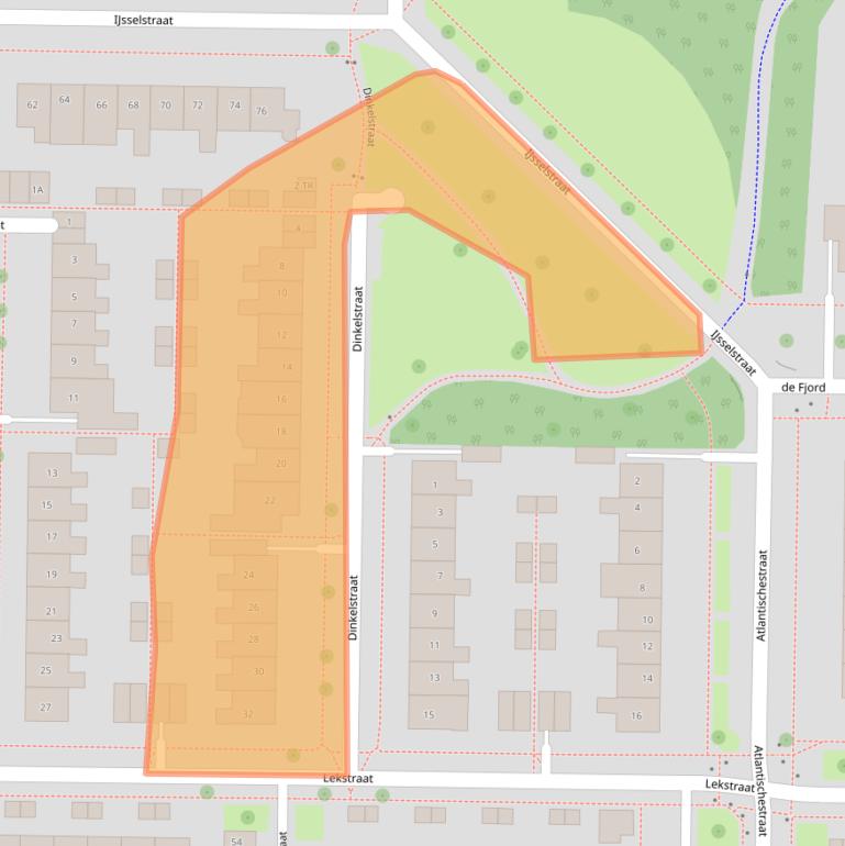 Kaart van postcodegebied 8303LM.