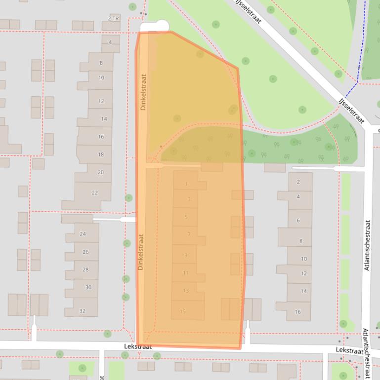 Kaart van postcodegebied 8303LN.