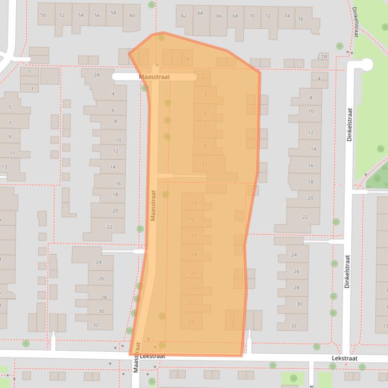 Kaart van postcodegebied 8303LP.