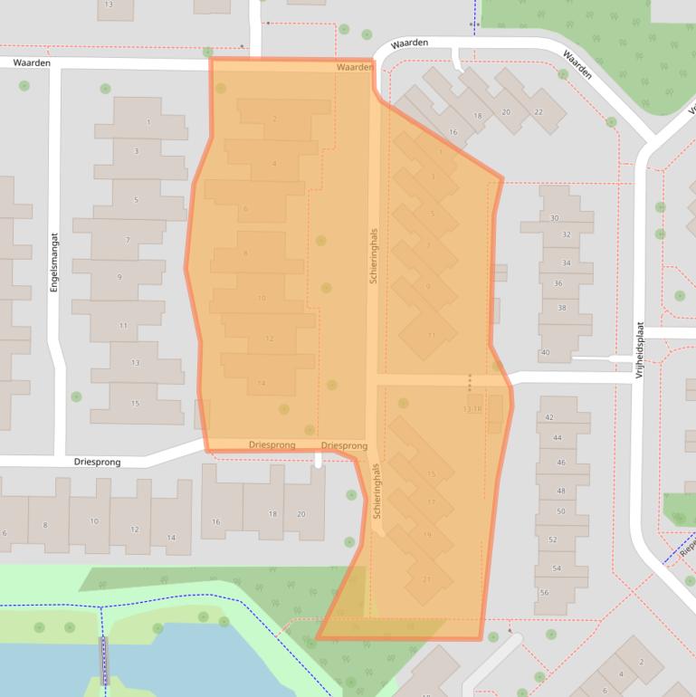 Kaart van postcodegebied 8303LZ.