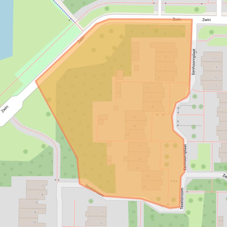 Kaart van postcodegebied 8303ME.