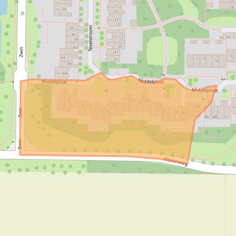 Kaart van postcodegebied 8303MK.
