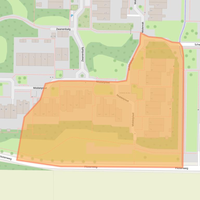 Kaart van postcodegebied 8303ML.