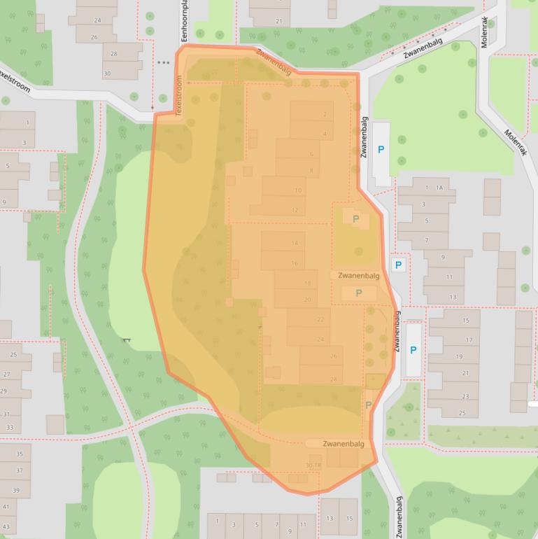 Kaart van postcodegebied 8303MP.