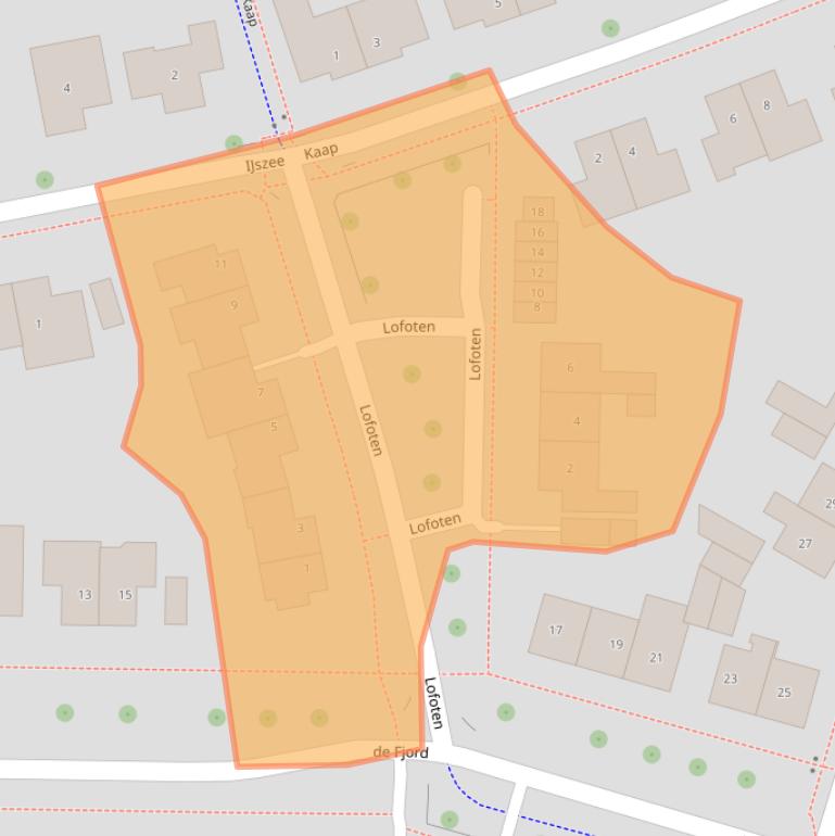 Kaart van postcodegebied 8303NA.