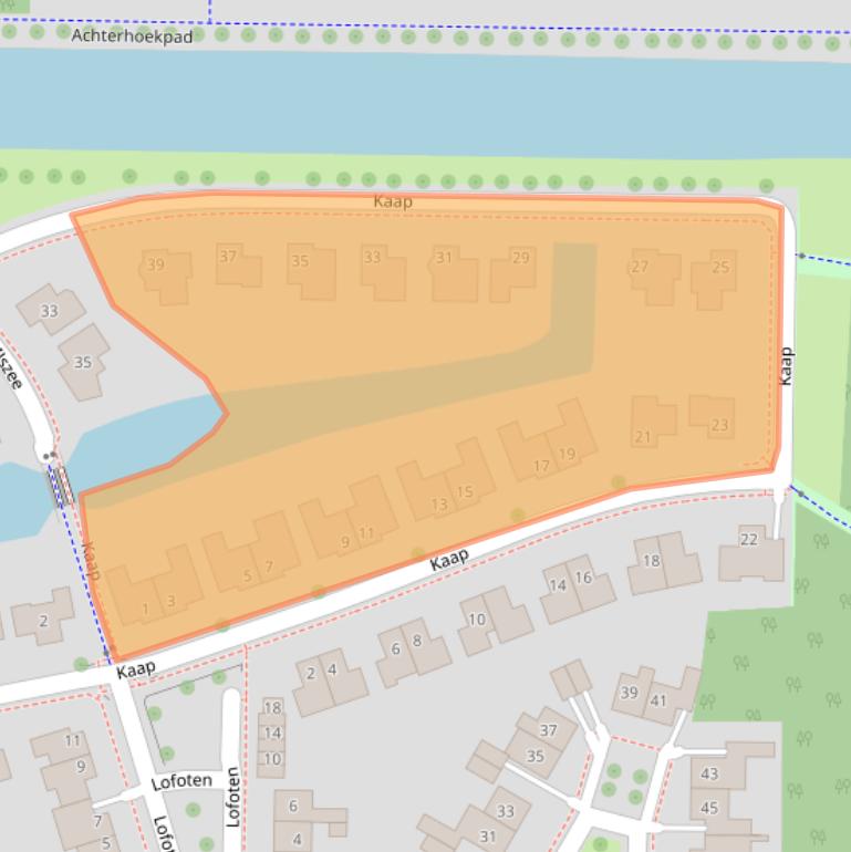 Kaart van postcodegebied 8303ND.