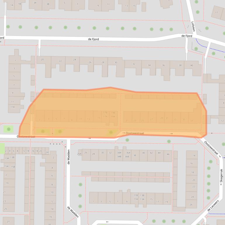 Kaart van postcodegebied 8303VD.