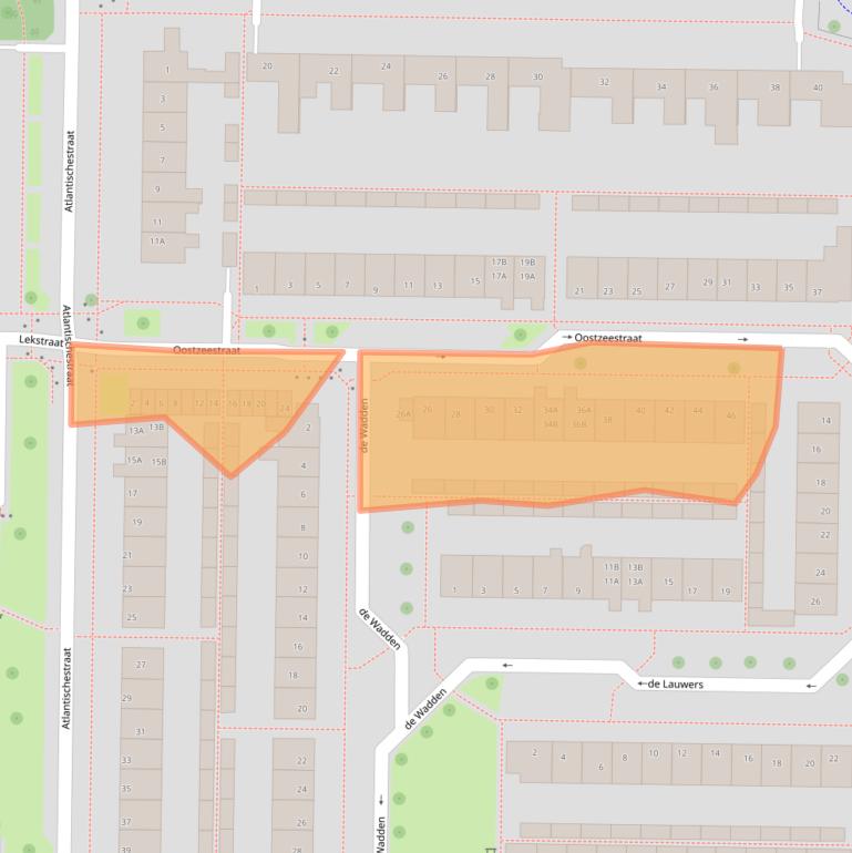 Kaart van postcodegebied 8303VE.