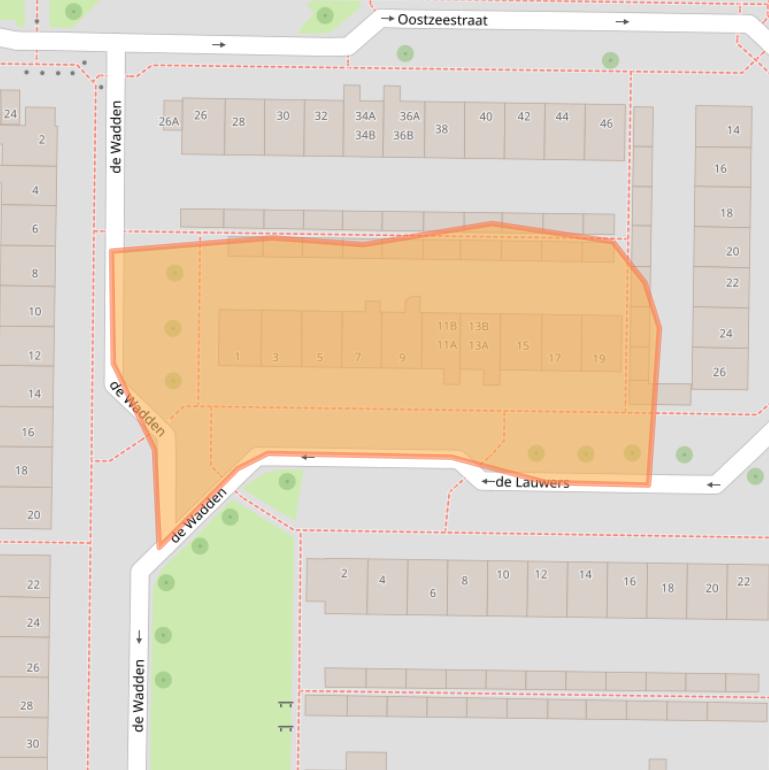 Kaart van postcodegebied 8303VG.