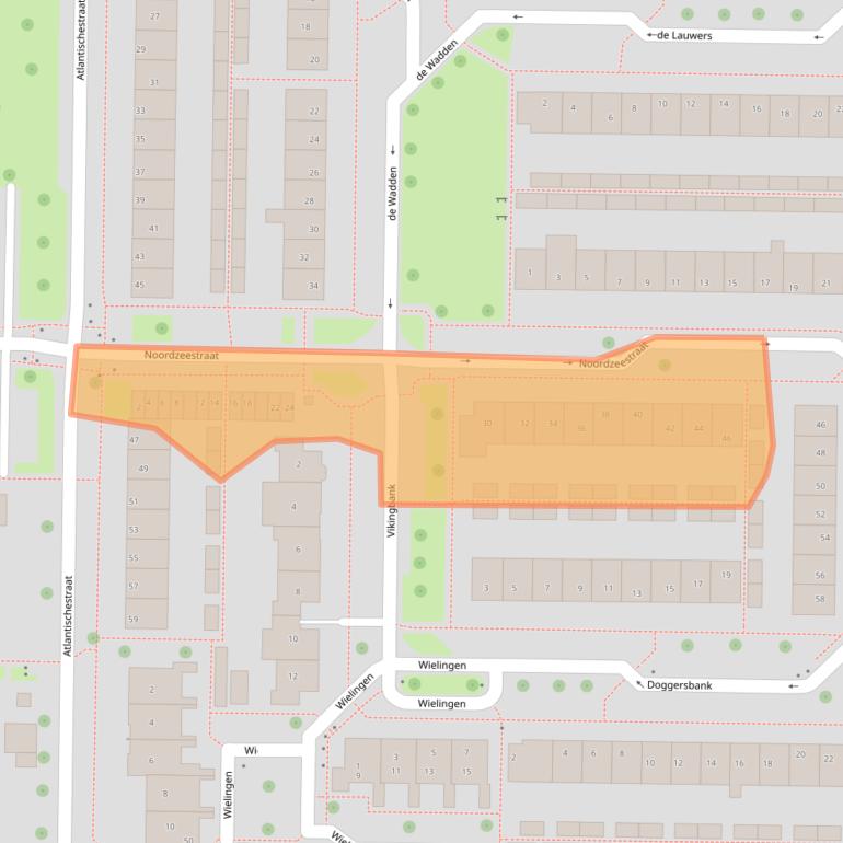 Kaart van postcodegebied 8303VK.