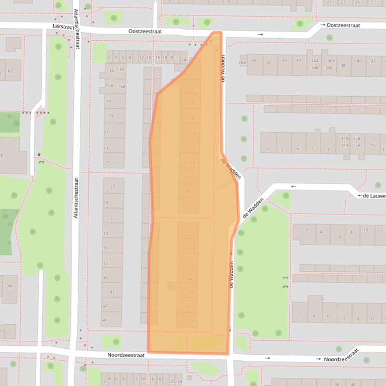 Kaart van postcodegebied 8303VS.