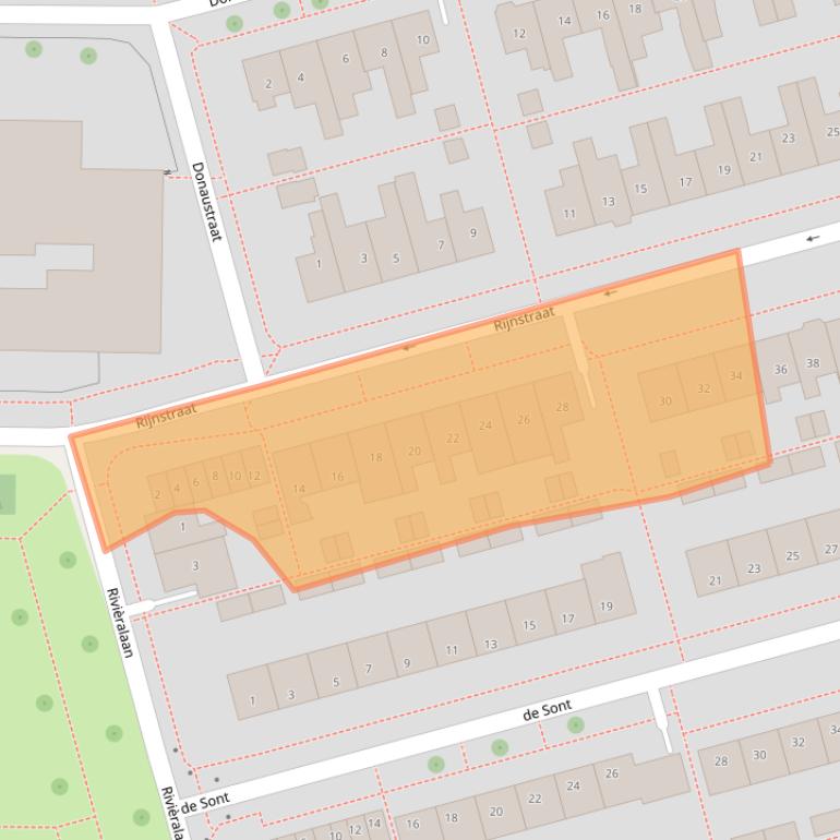 Kaart van postcodegebied 8303WJ.