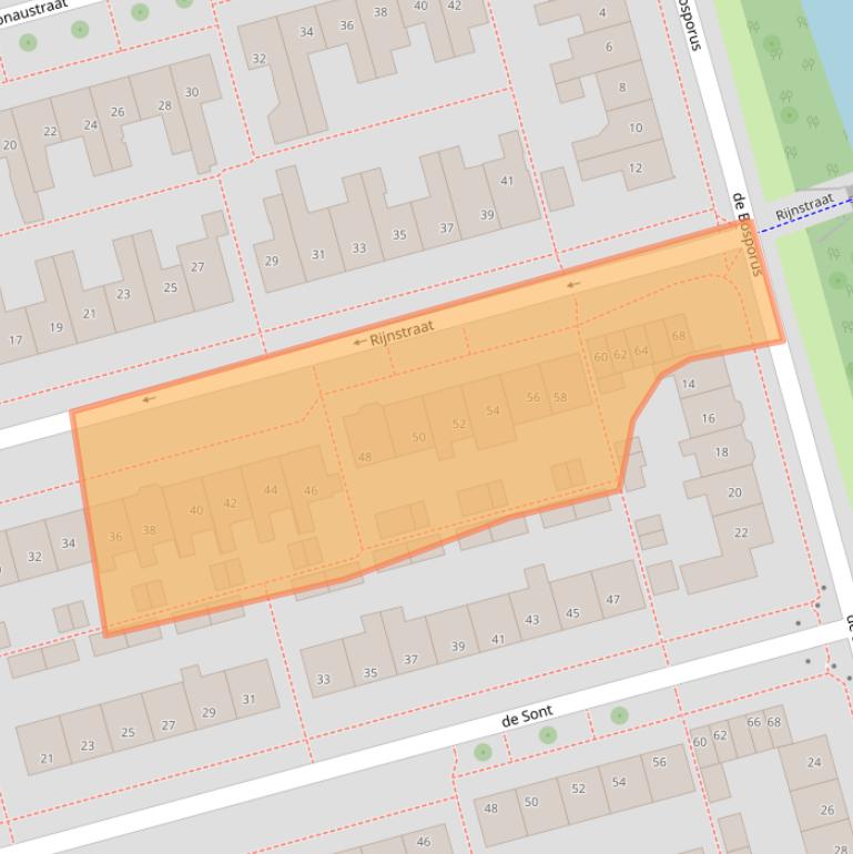 Kaart van postcodegebied 8303WK.