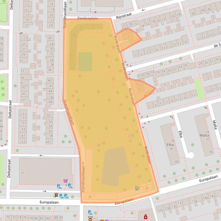 Kaart van postcodegebied 8303WP.