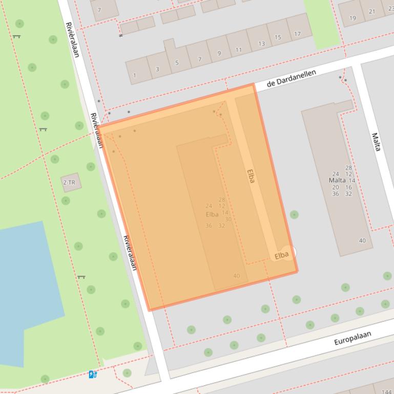 Kaart van postcodegebied 8303WR.