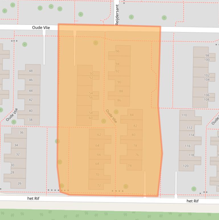Kaart van postcodegebied 8303XC.