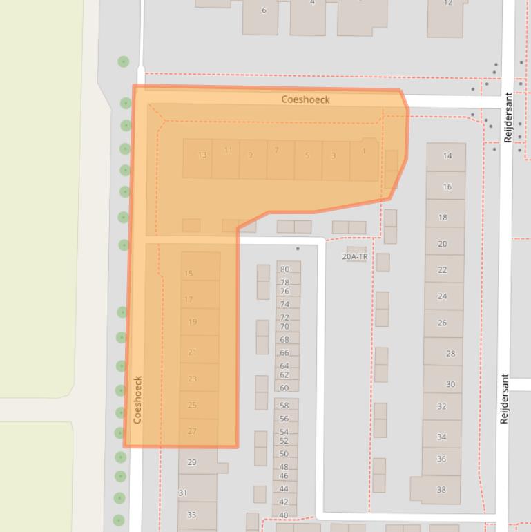 Kaart van postcodegebied 8303XE.