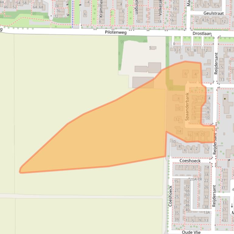 Kaart van postcodegebied 8303XK.