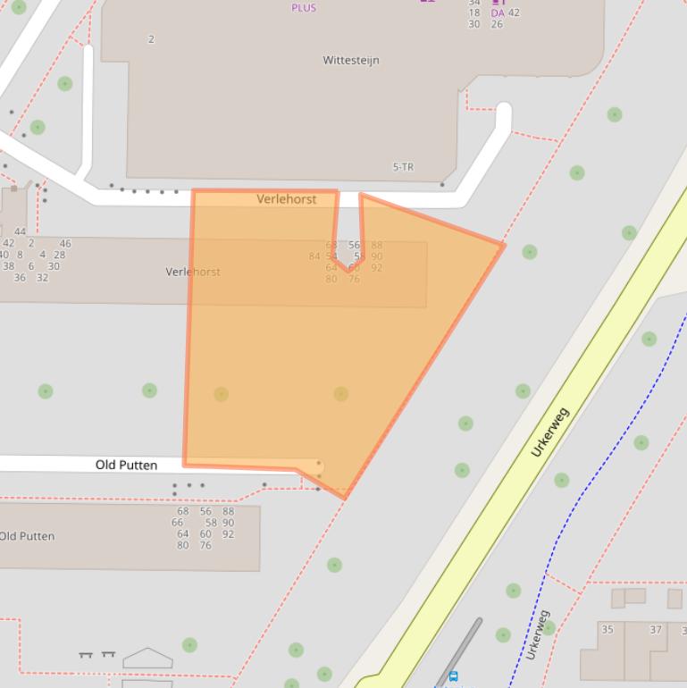 Kaart van postcodegebied 8303XT.