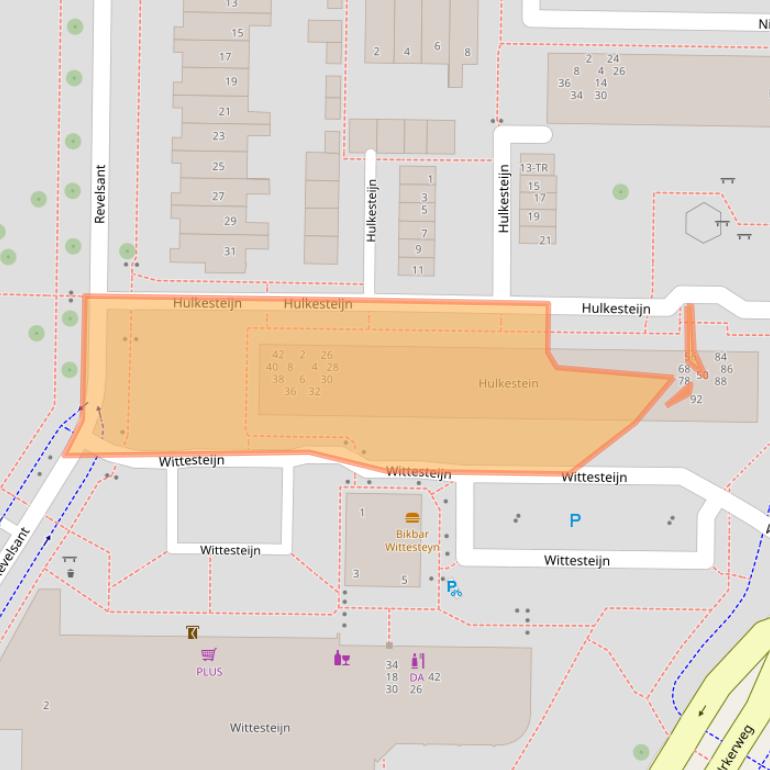 Kaart van postcodegebied 8303XW.