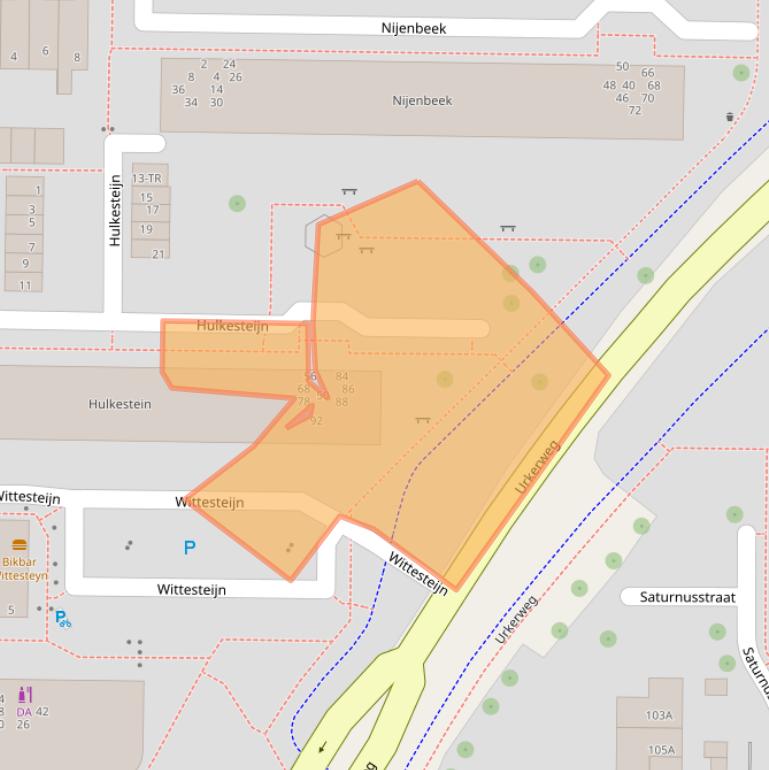 Kaart van postcodegebied 8303XX.