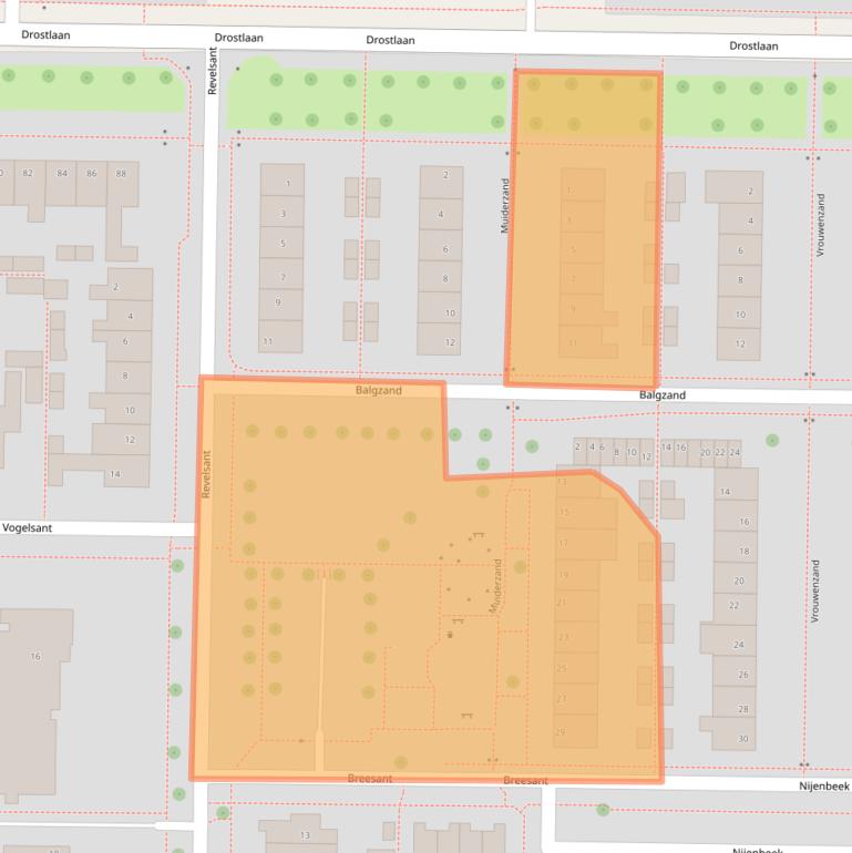 Kaart van postcodegebied 8303ZC.