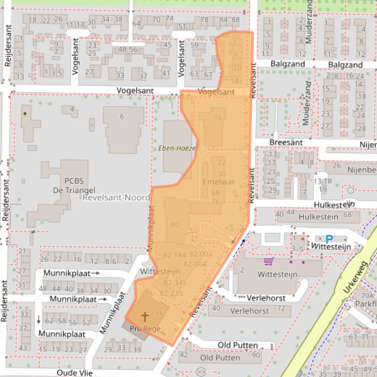 Kaart van postcodegebied 8303ZD.
