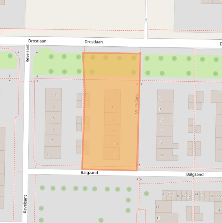 Kaart van postcodegebied 8303ZM.