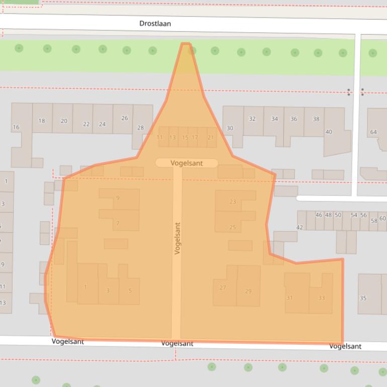 Kaart van postcodegebied 8303ZN.
