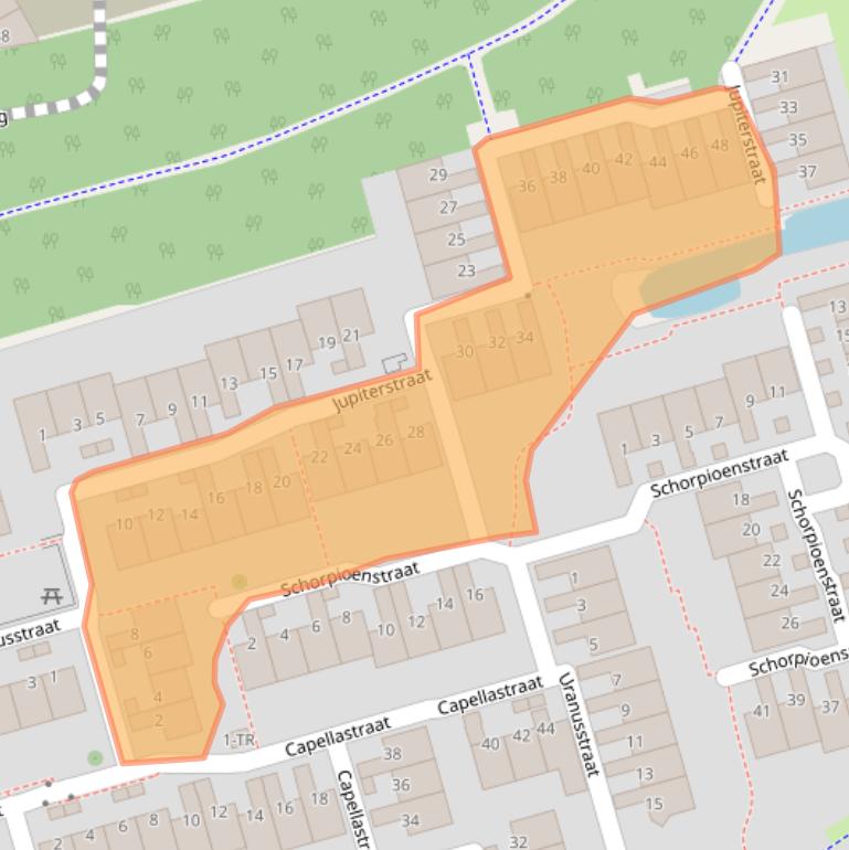 Kaart van postcodegebied 8303ZV.
