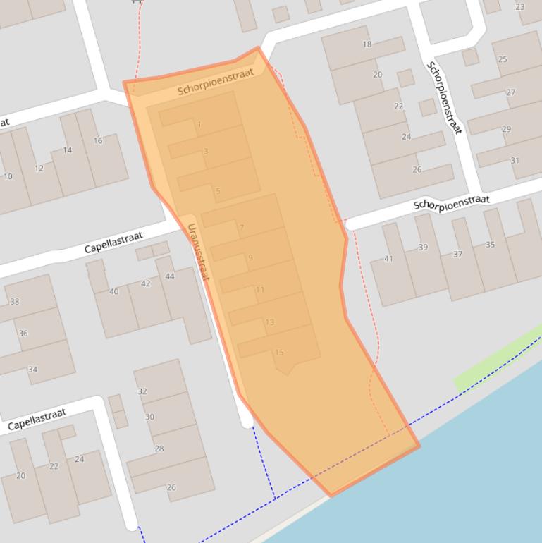 Kaart van postcodegebied 8303ZW.