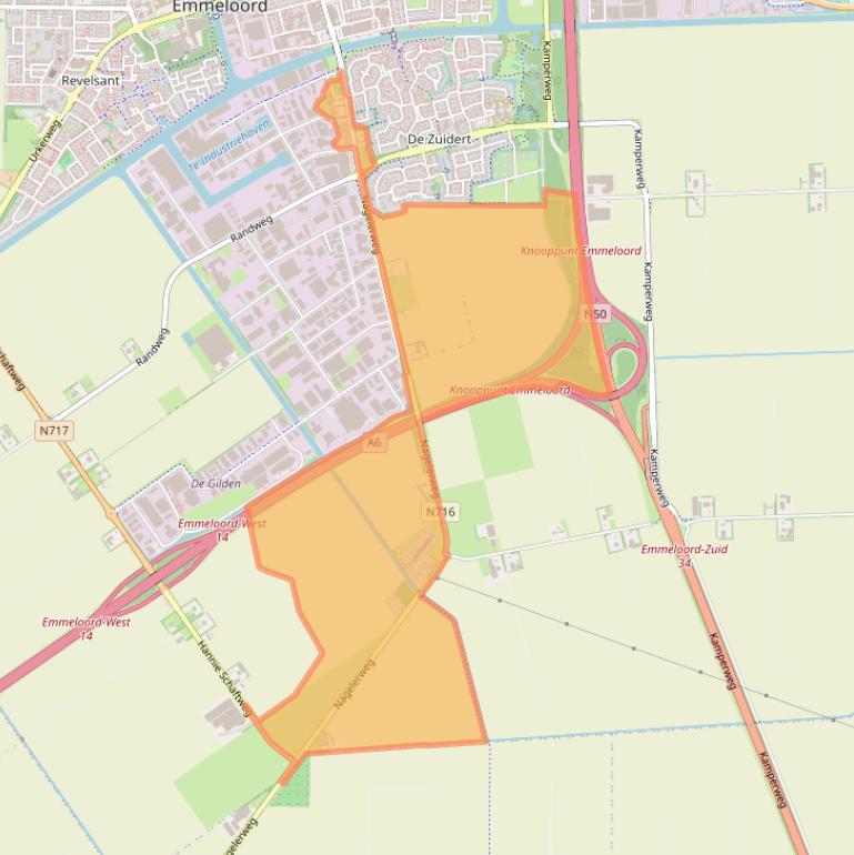 Kaart van postcodegebied 8304AB.