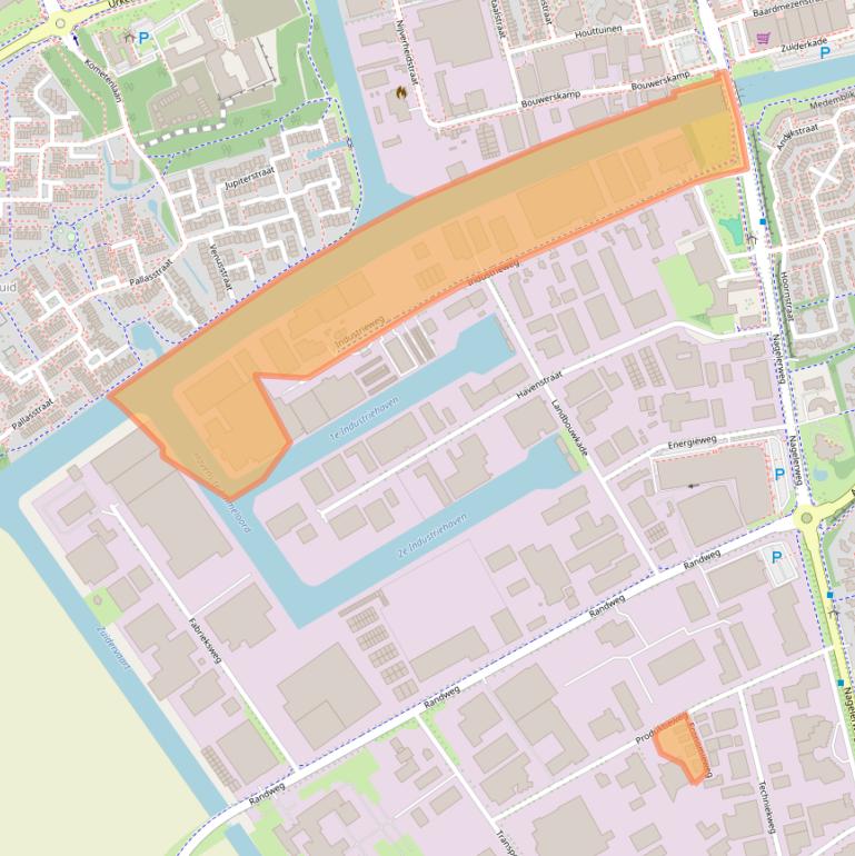 Kaart van postcodegebied 8304AC.