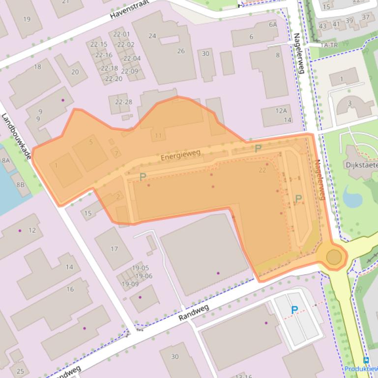 Kaart van postcodegebied 8304AJ.