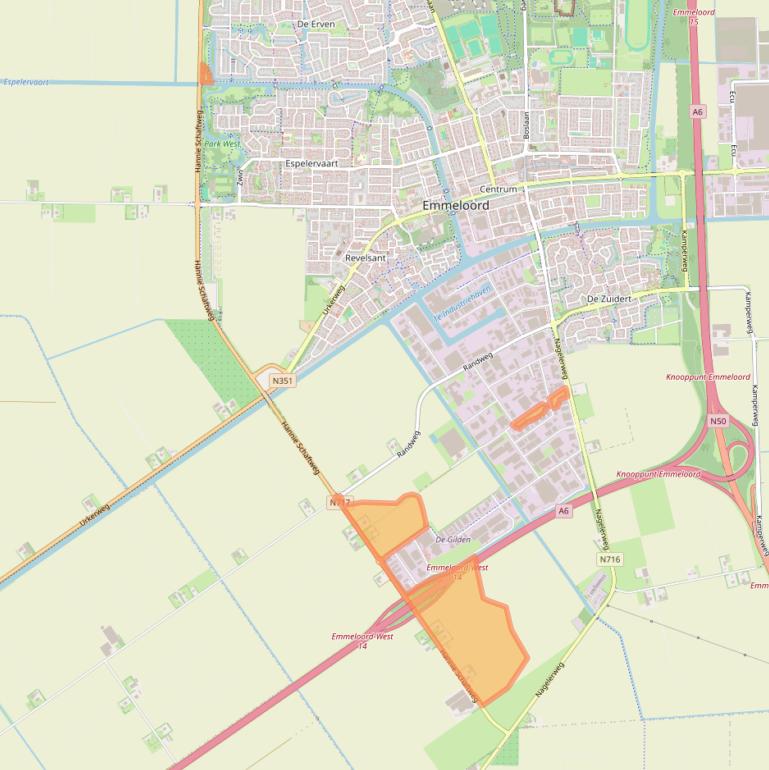 Kaart van postcodegebied 8304AP.