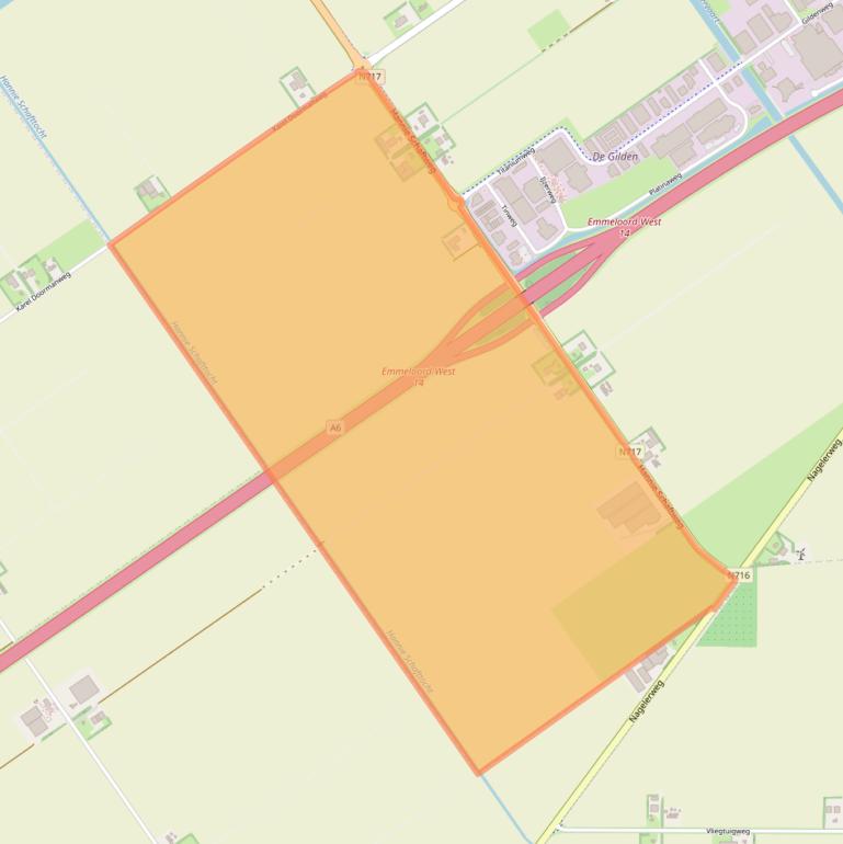 Kaart van postcodegebied 8304AR.