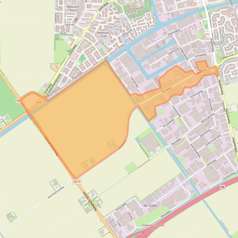 Kaart van postcodegebied 8304AS.