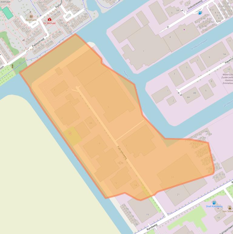 Kaart van postcodegebied 8304AT.